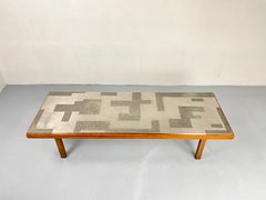 Acid Etched Brutalist Coffee Table, France