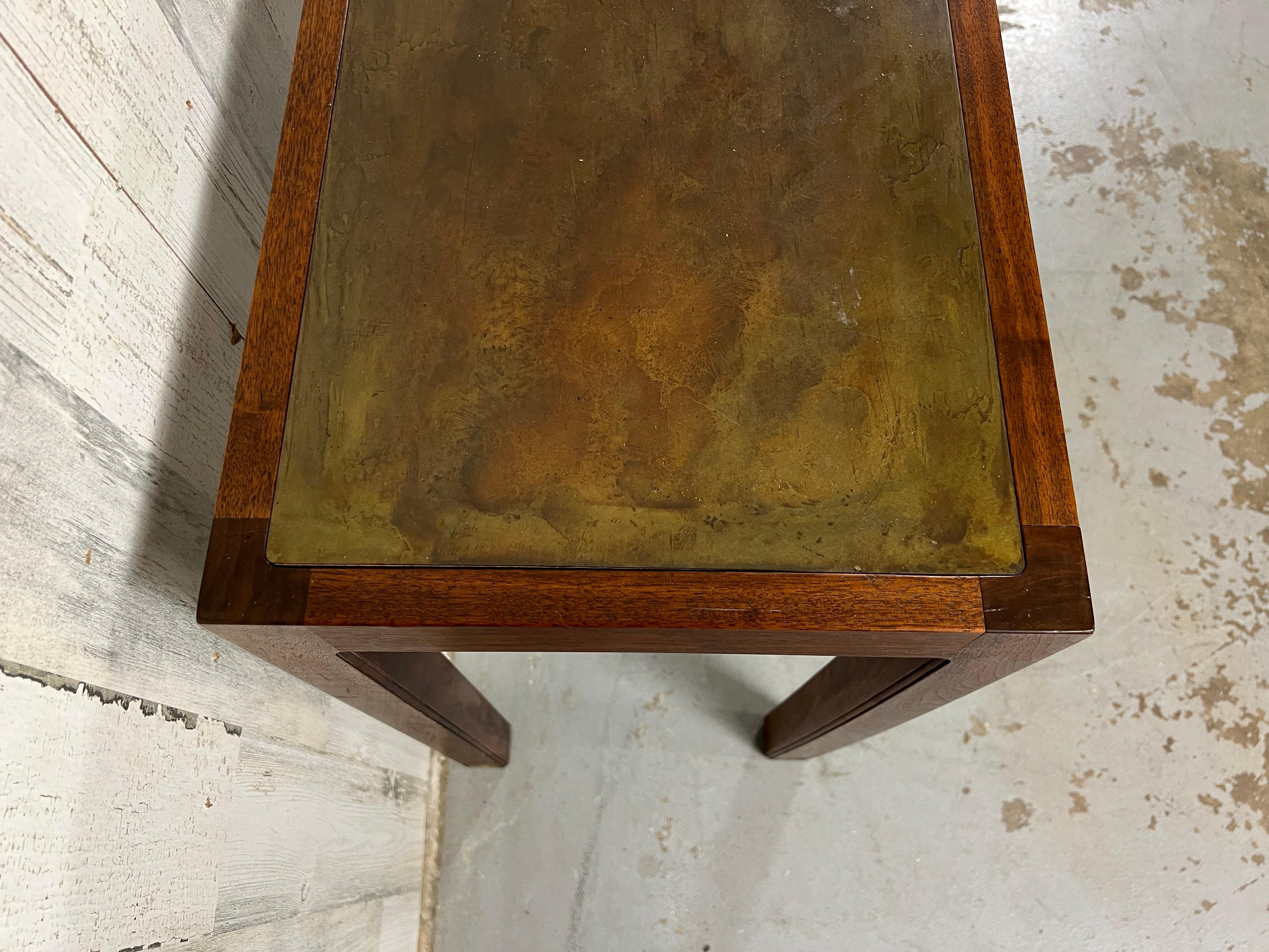 Acid Etched Copper Top Console by Harry Lunstead For Sale 2