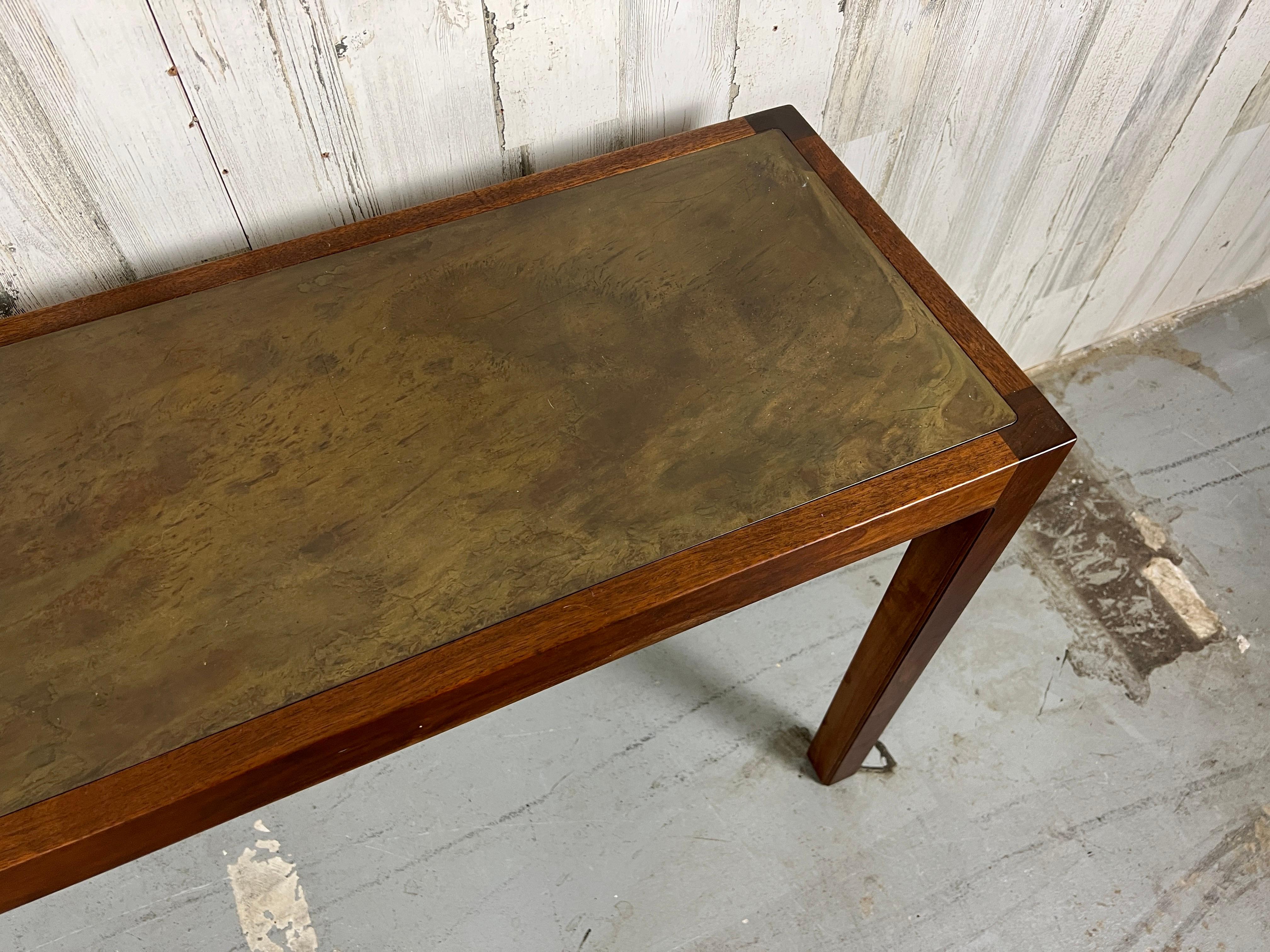 Acid Etched Copper Top Console by Harry Lunstead For Sale 3