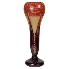Vase Amarantes modèle de Charles Schneider, Art Nouveau, 1900