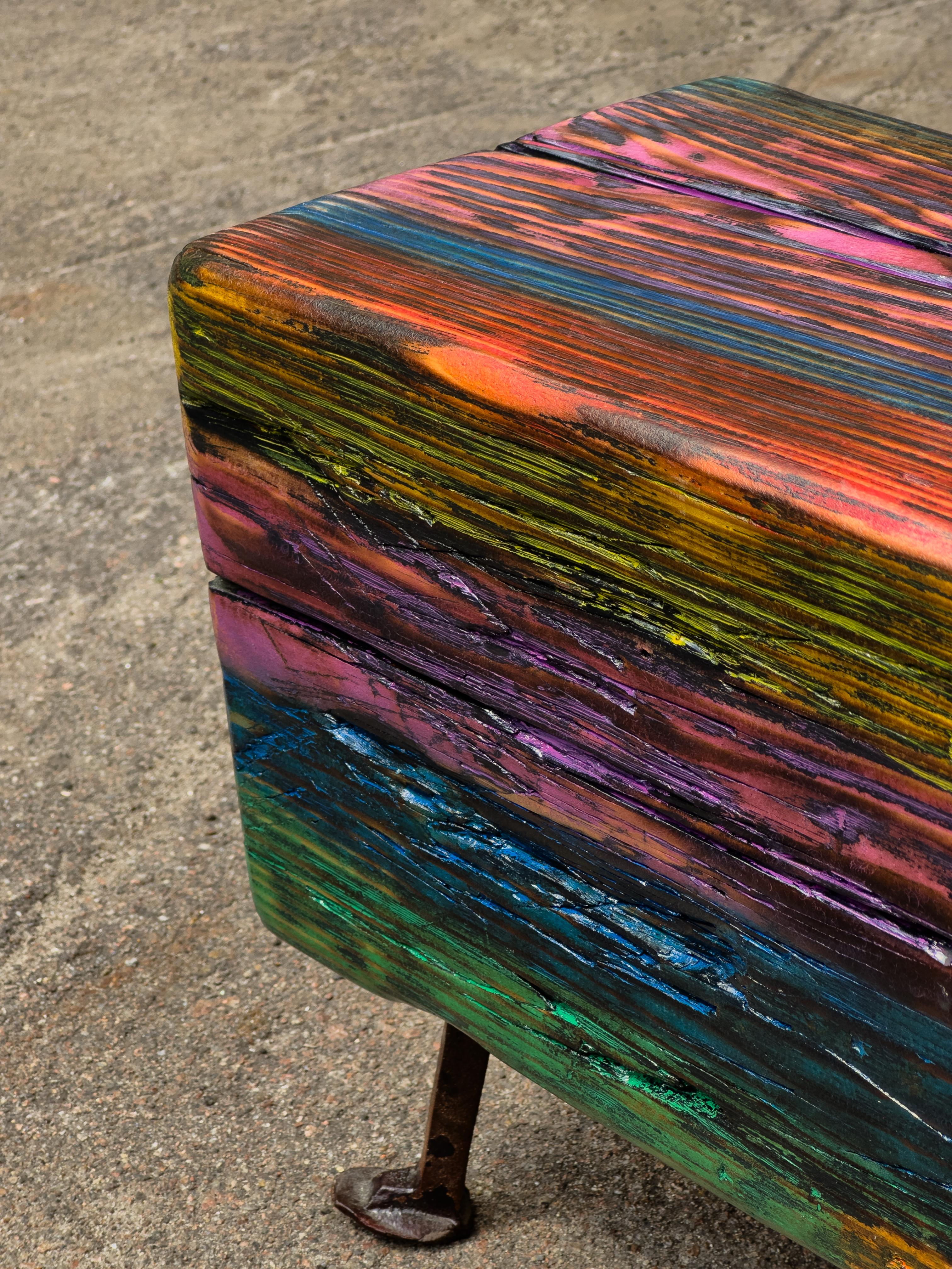 Postmoderne Banc en Spale à l'acide de Twenty Second Factory en vente