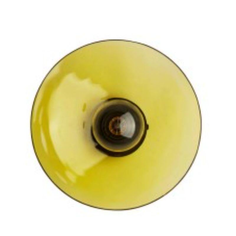 Acid Yellow Zénith wall light, XS by RADAR
Materials: Translucent thermoformed glass, metal.
Dimensions: Depth 15 x Diameter 25 cm

Also available: In red, yellow, and green. Base available in black metal or solid oak.

All our lamps can be