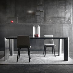 Acier Black Deep Dining Table