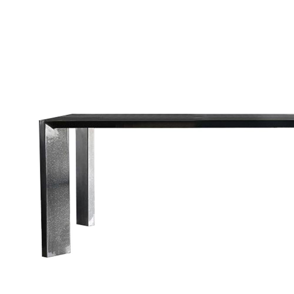Hand-Crafted Acier Black Deep Table For Sale