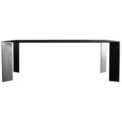 Acier Black Dining Table in Handcrafted Steel