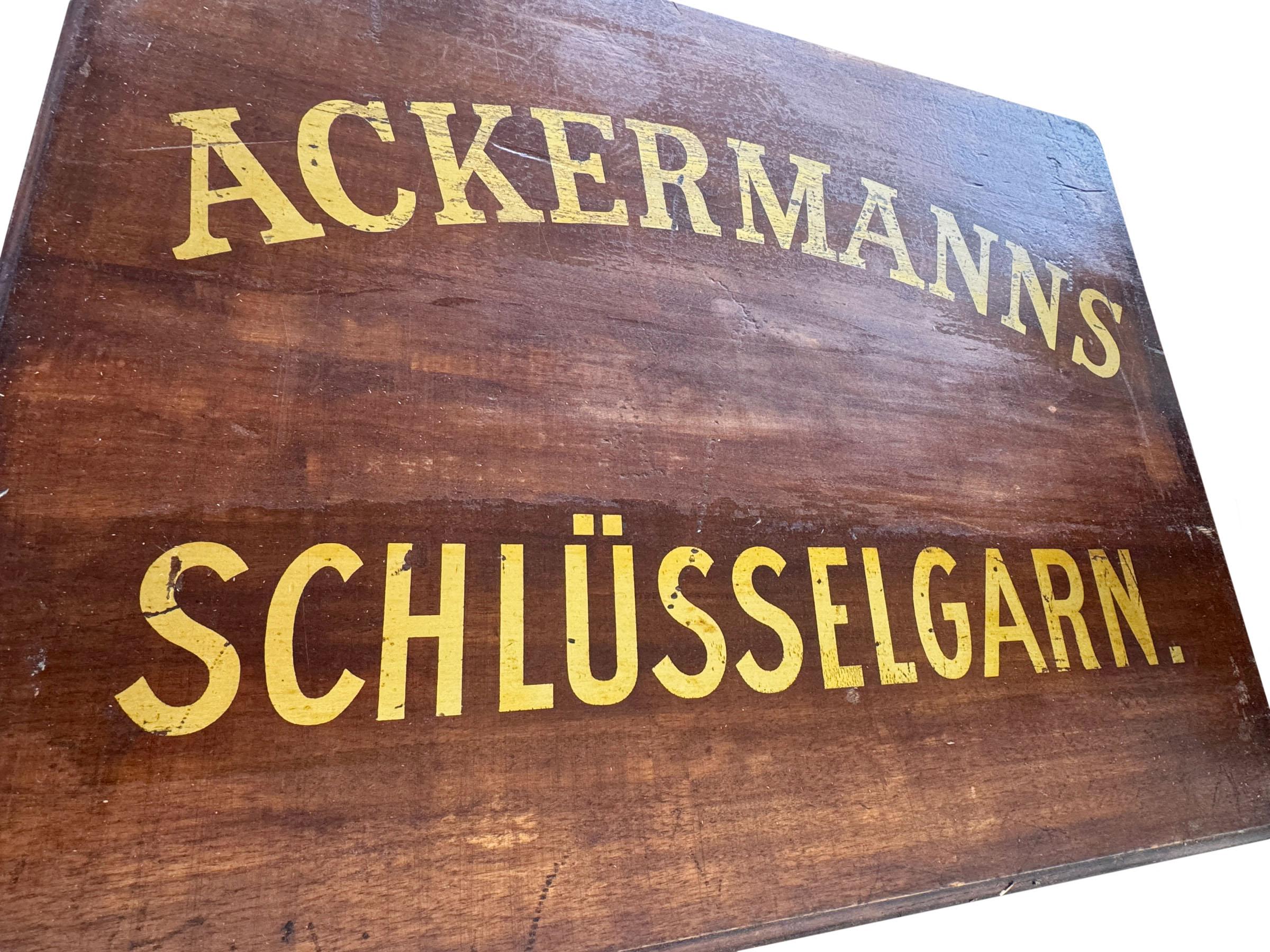 Ackermanns Schlusselgarn German Trading Card Advertising Spool Cabinet For Sale 2