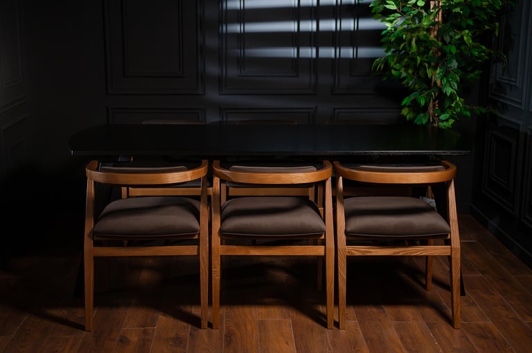 Acline Black Wood Dining Table For Sale at 1stDibs