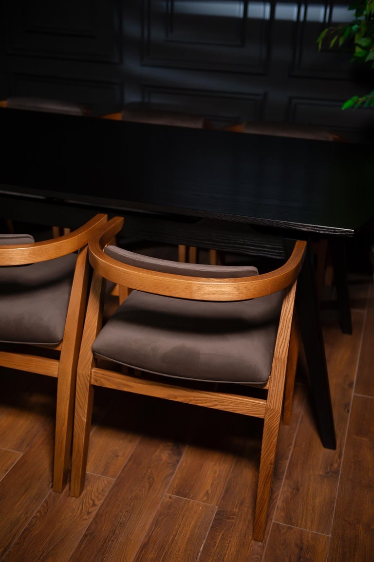 Acline Black Wood Dining Table For Sale at 1stDibs