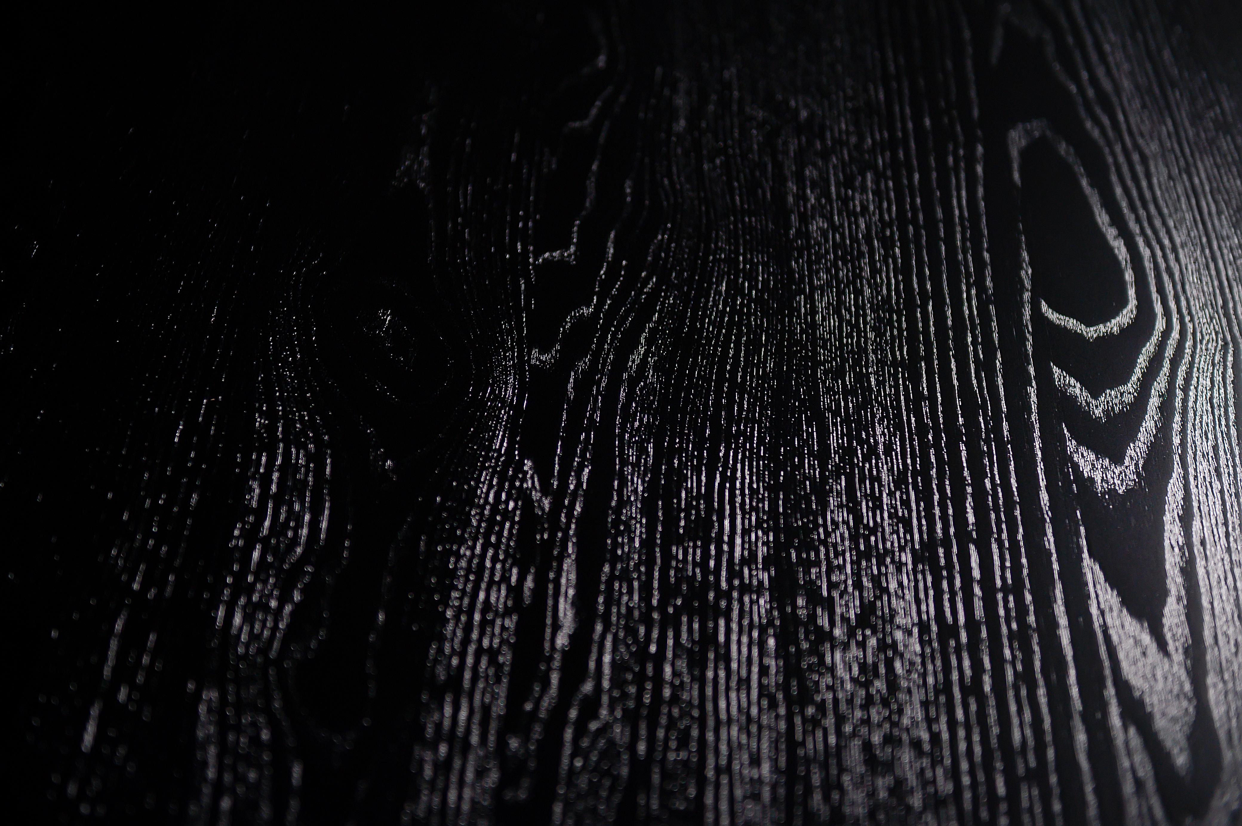 Acline Esstisch aus schwarzem Holz im Angebot 10