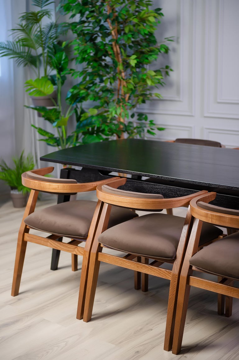 Acline Black Wood Dining Table For Sale at 1stDibs