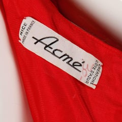 1970s Vintage French Silk + Lace Applique Dress