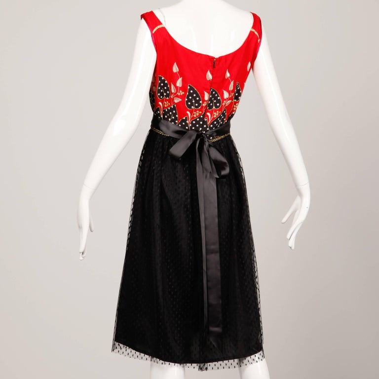 1970s Vintage French Silk Lace Applique Dress For Sale At 1stdibs