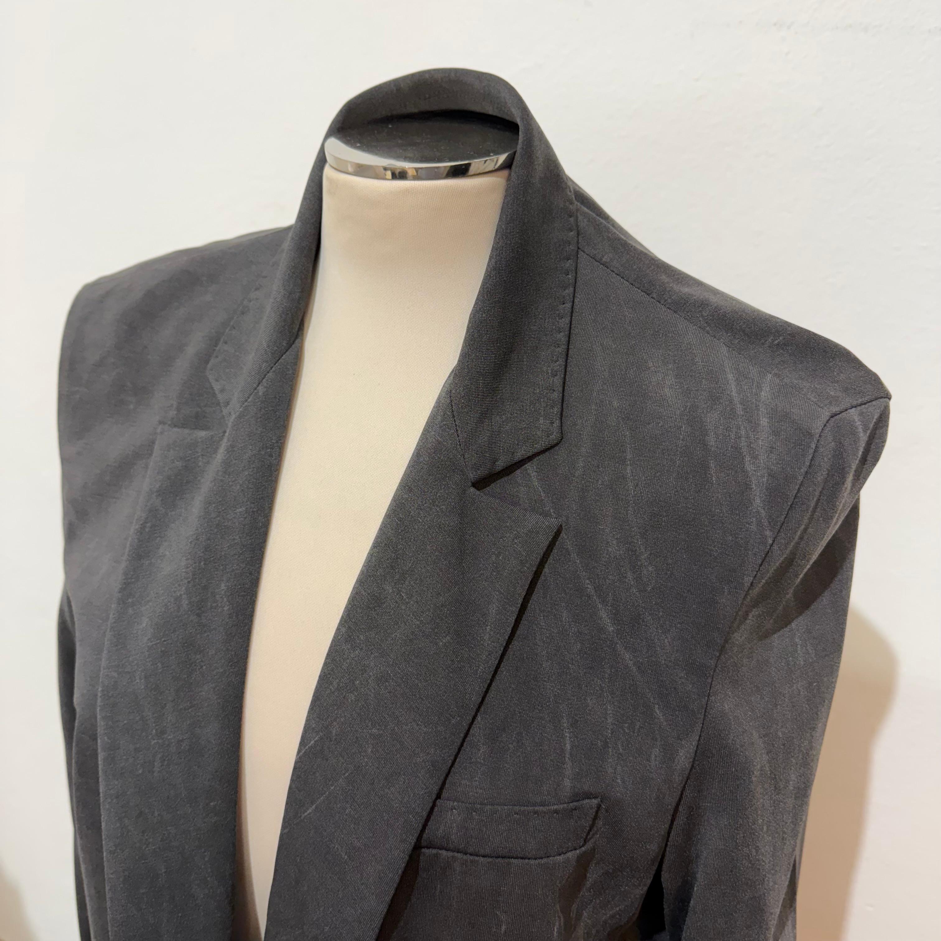Nero Acne Blacksweet - Giacca lunga in jersey FR 38 / IT42 in vendita