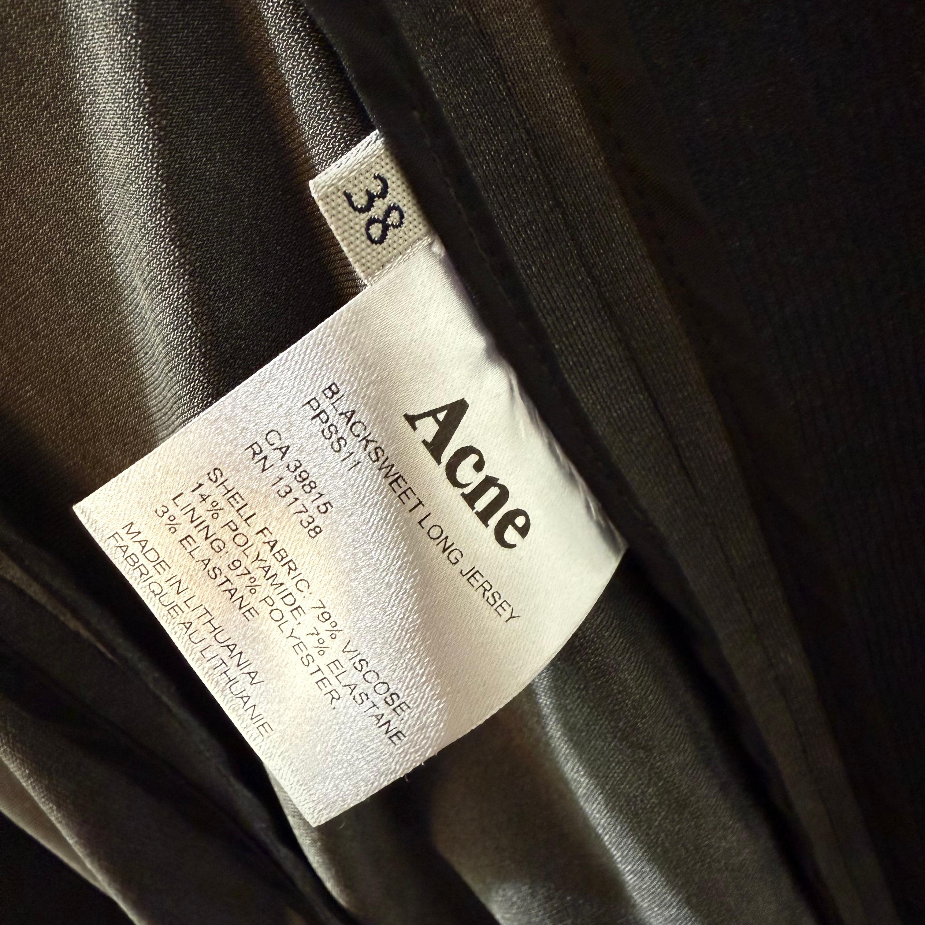 Acne Blacksweet - Giacca lunga in jersey FR 38 / IT42 in vendita 3