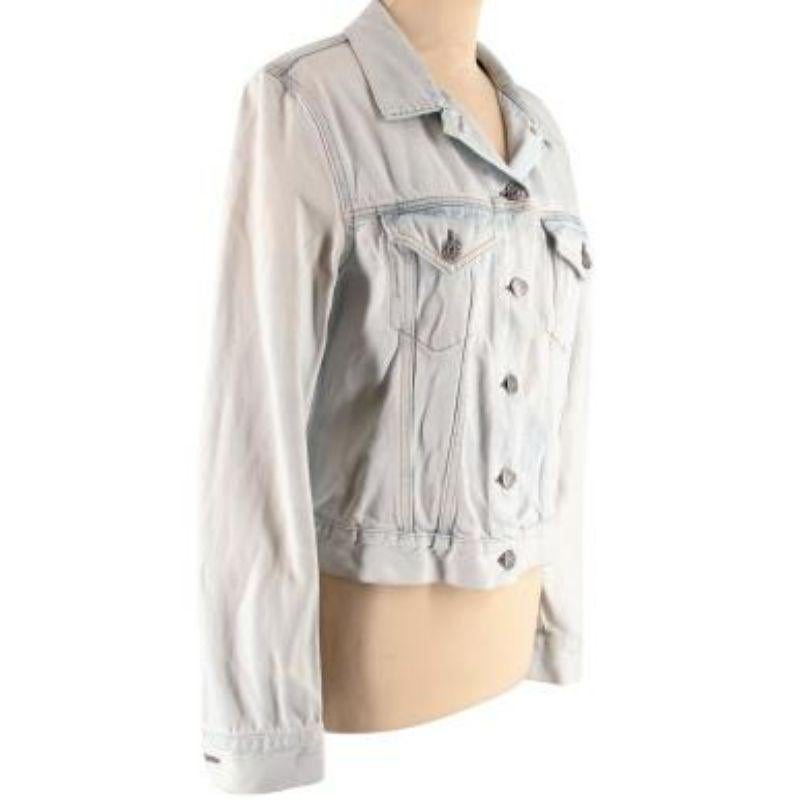 Acne Bleached Wash Denim Jacket In Good Condition For Sale In London, GB
