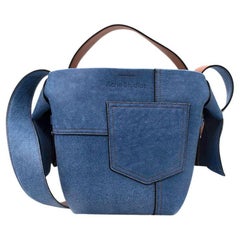Acne Denim Blue Mini Patchwork Musubi Bag