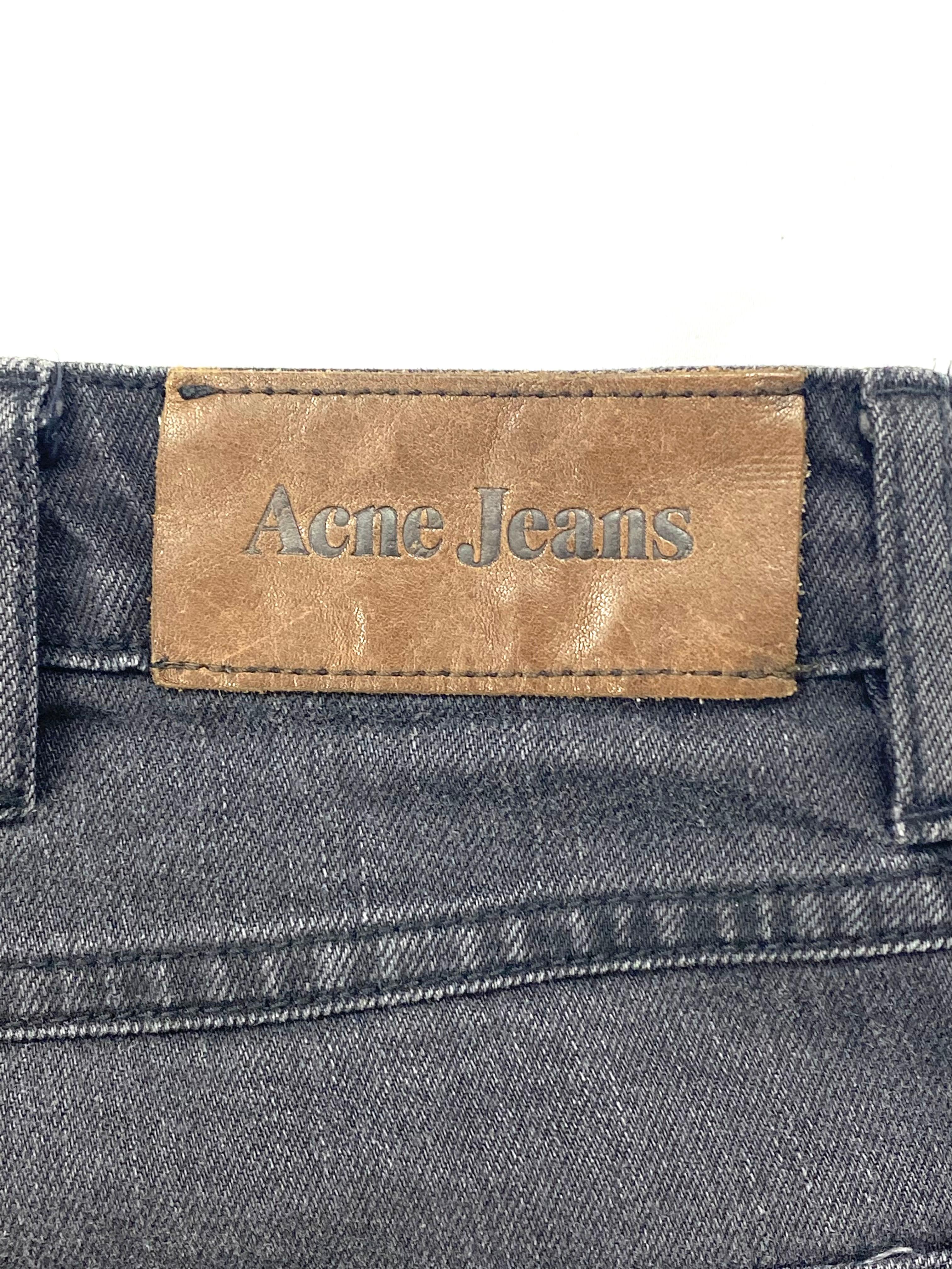 Black Acne Jeans Grey Skinny Denim Pants, Size 29/ 34 For Sale