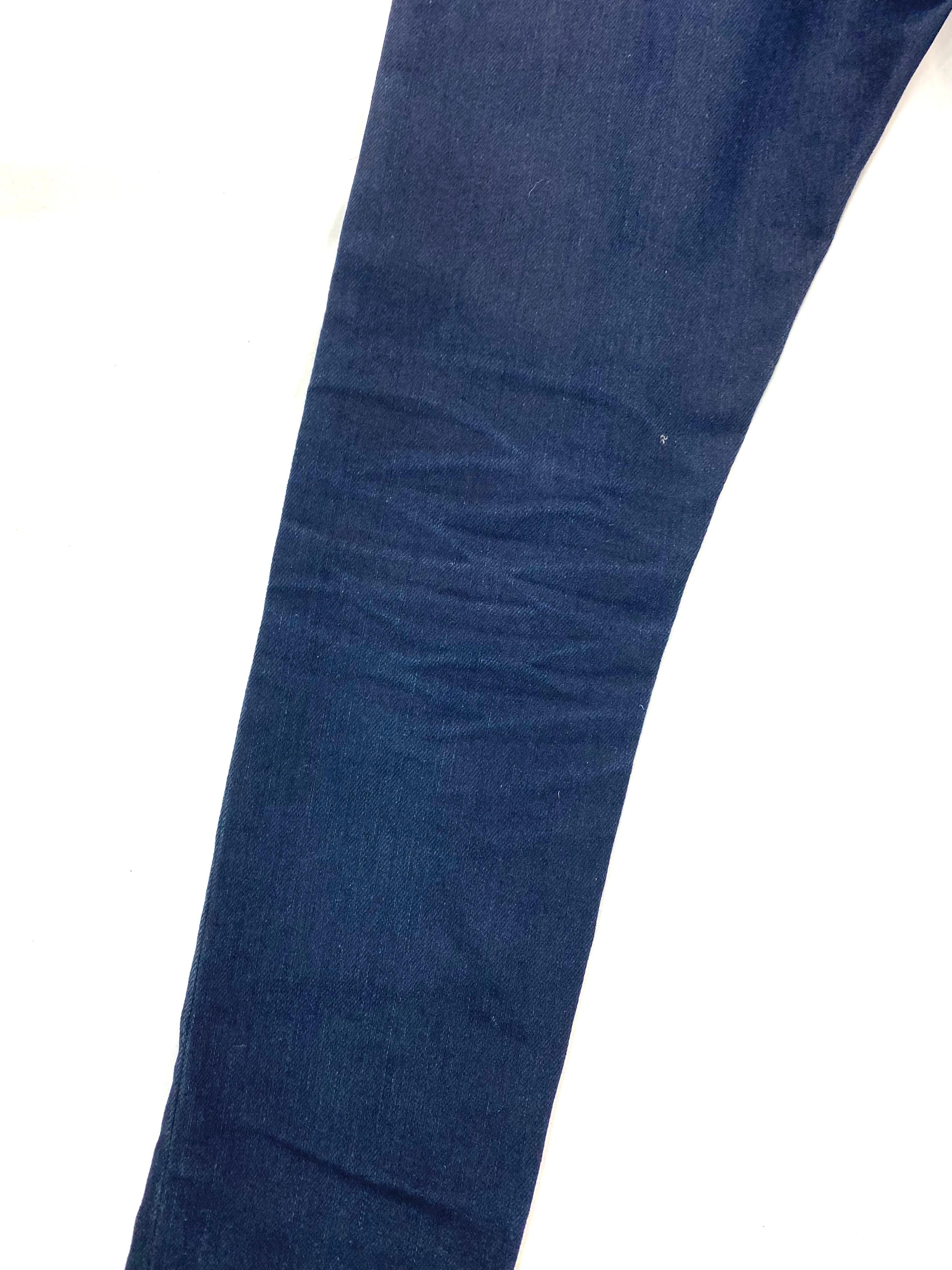 Black Acne Joy Sharp Blue Denim Jeans Pants, Size 25/32 For Sale