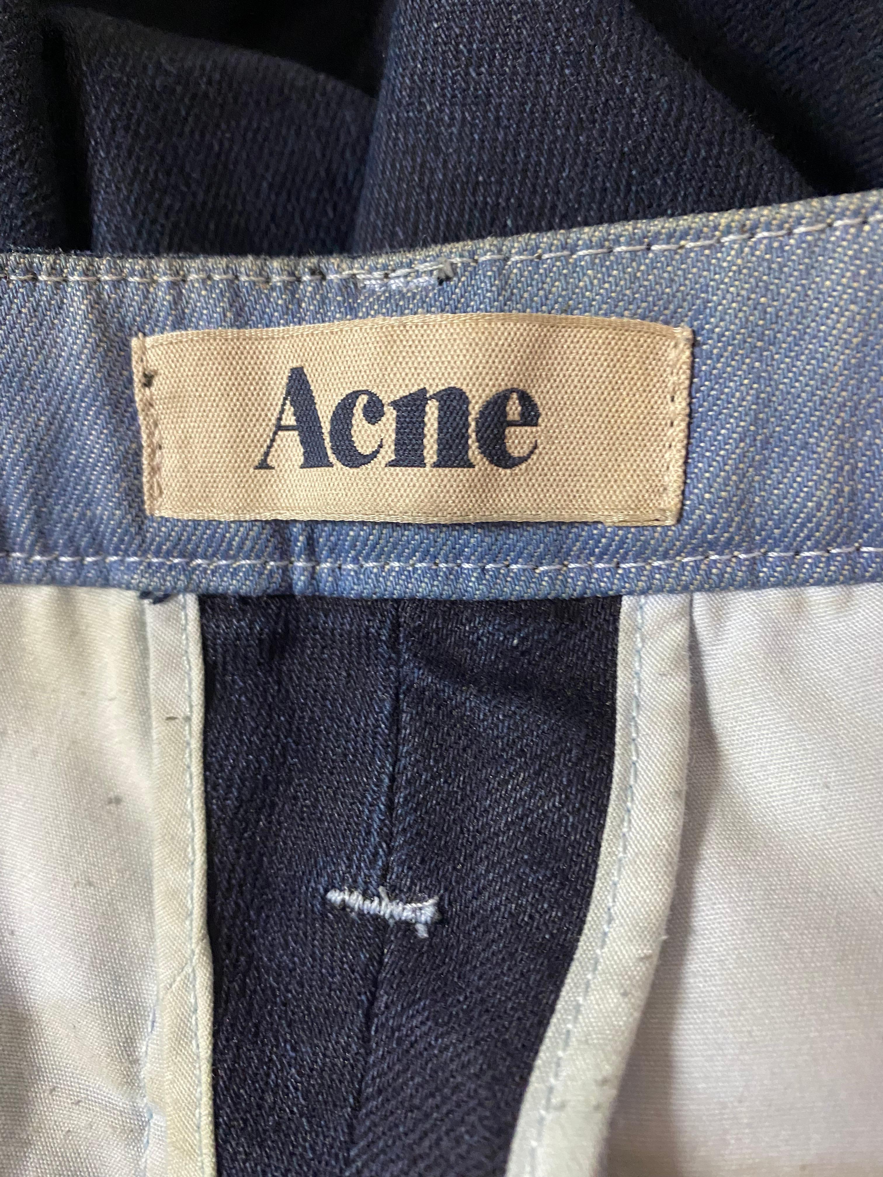 Acne Joy Sharp Blue Denim Jeans Pants, Size 25/32 For Sale 1