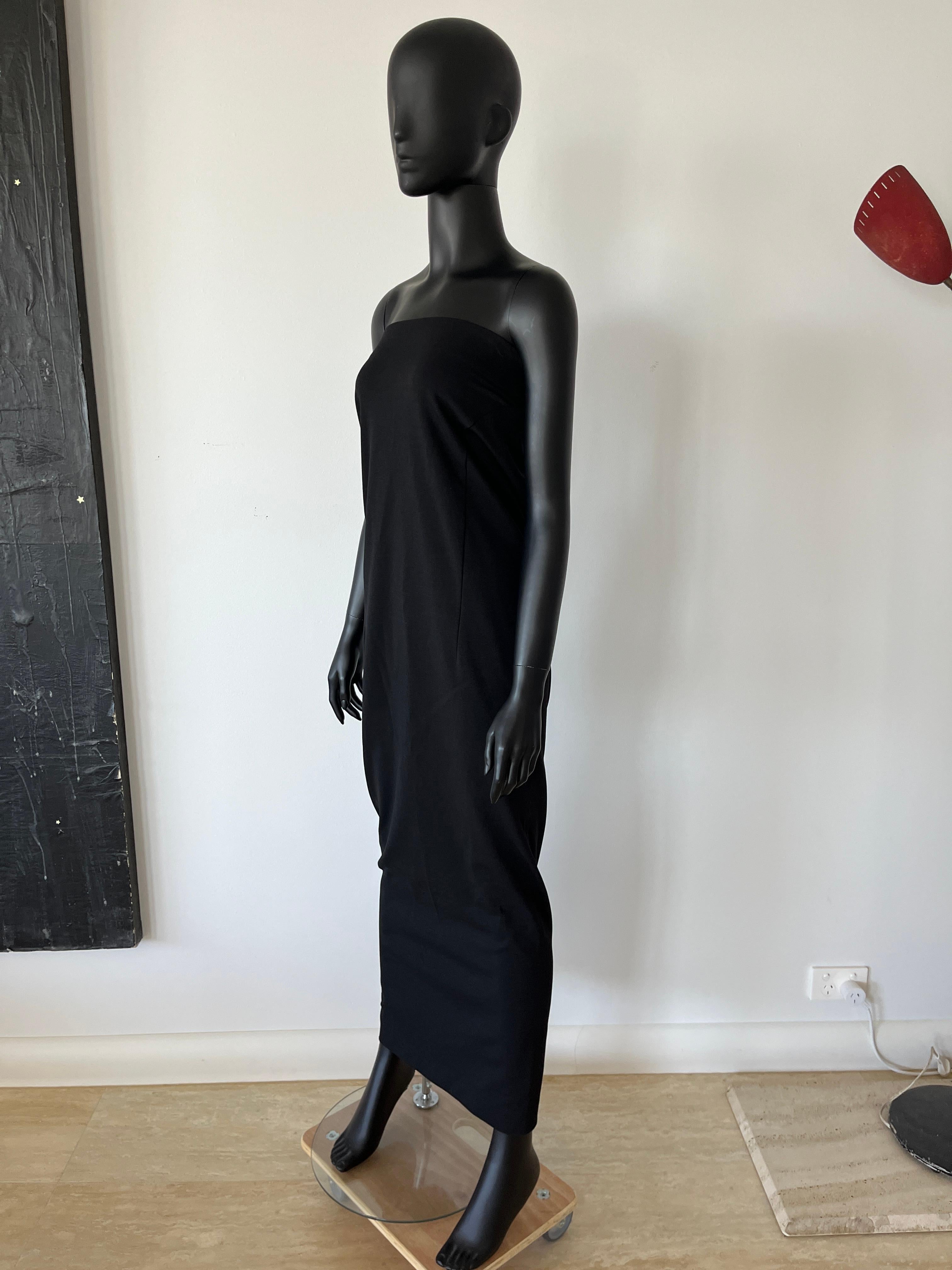 ACNE Trägerloses Röhrenkleid (Schwarz) im Angebot