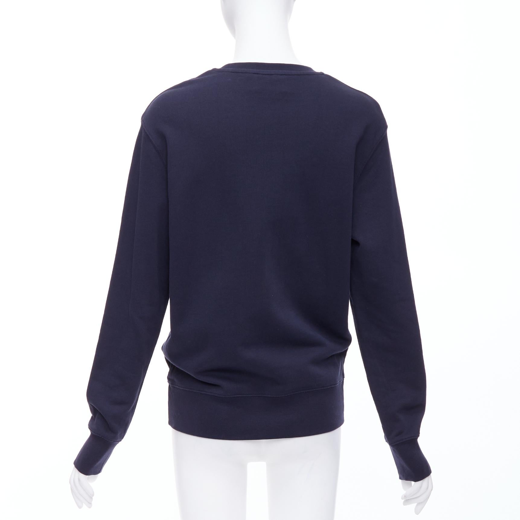 Women's ACNE STUDIOS 10 CORSO COMO banana embroidery logo navy sweater S