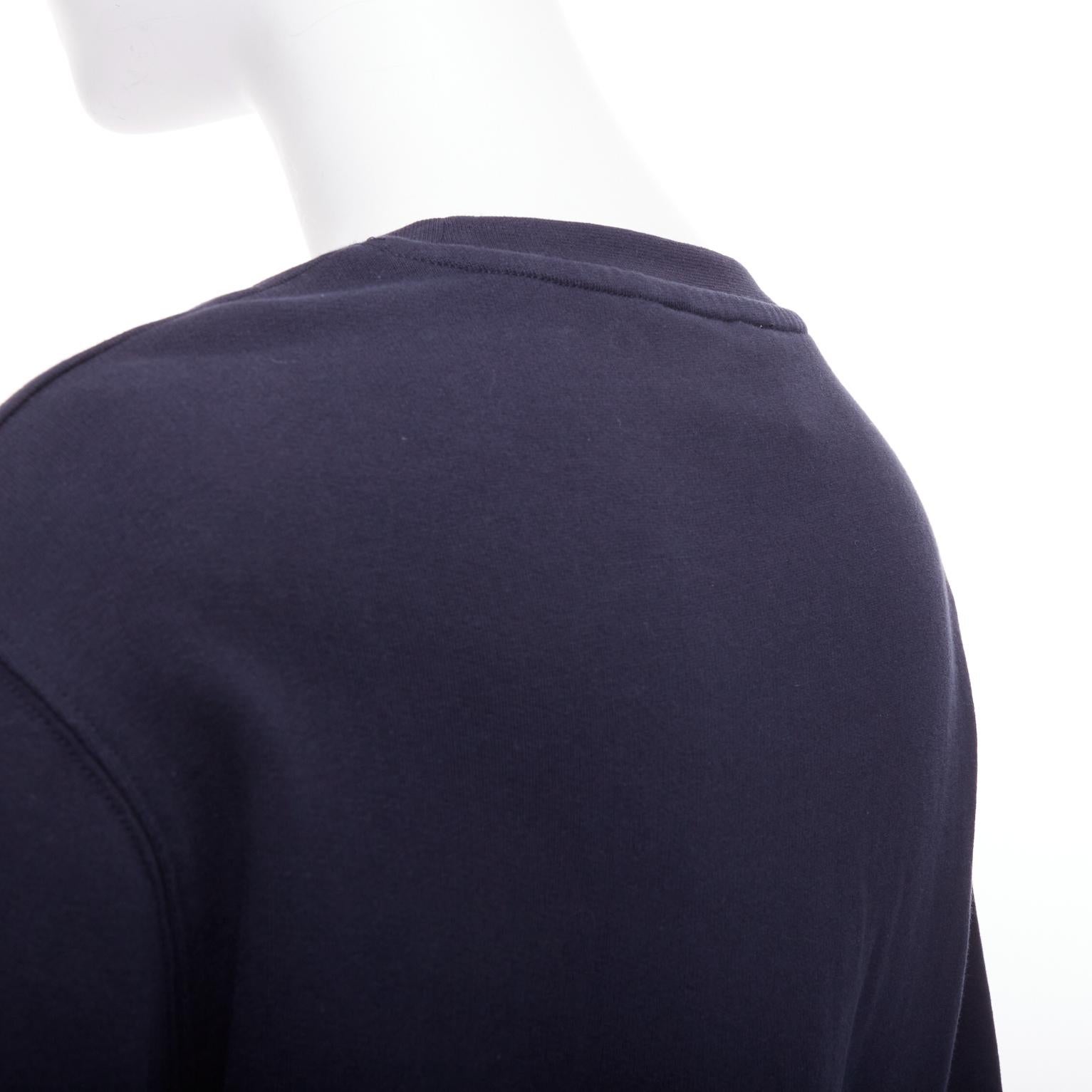ACNE STUDIOS 10 CORSO COMO banana embroidery logo navy sweater S 2