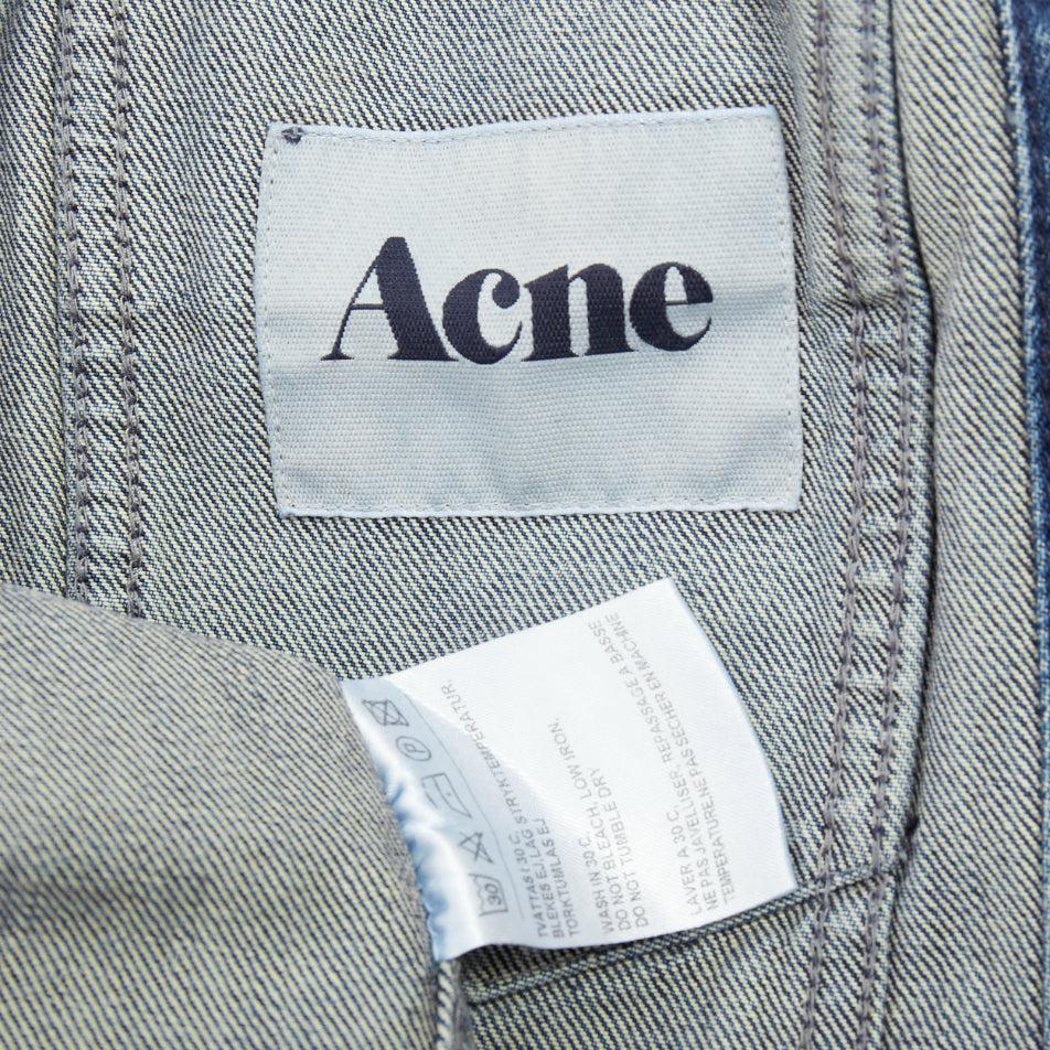 ACNE STUDIOS 2012 Fever Torn giacca in denim strappato blu tagliata FR34 XS in vendita 4
