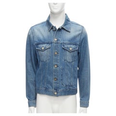 Used ACNE STUDIOS 2013 Lam Light Vin blue classic washed denim jacket IT52 XL