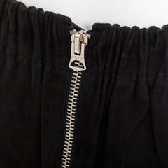 ACNE STUDIOS 2014 Mina black lamb suede leather zip front skirt FR34 XS