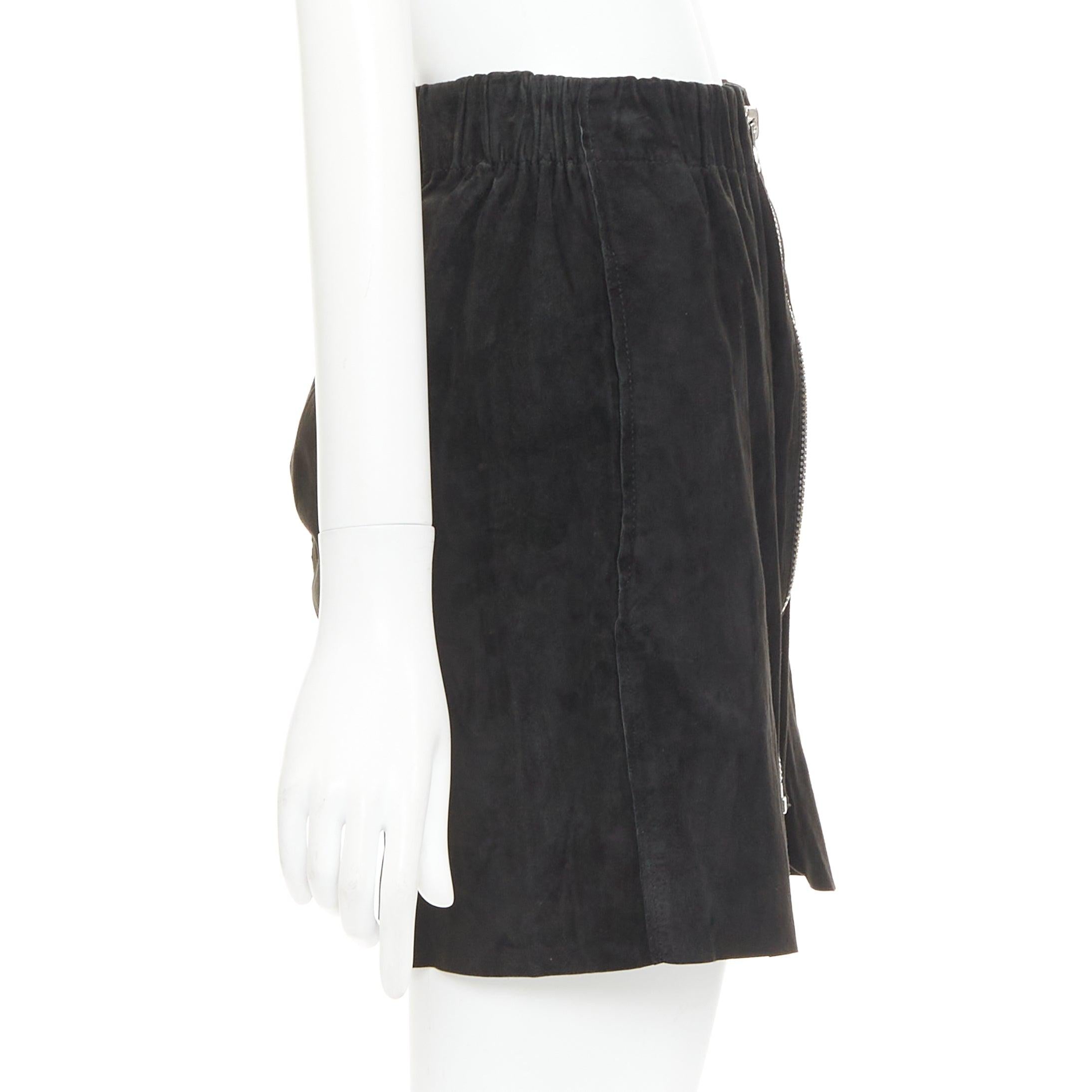 ACNE STUDIOS 2014 Mina falda con cremallera frontal de piel de cordero negra FR34 XS en Bastante bueno estado para la venta en Hong Kong, NT