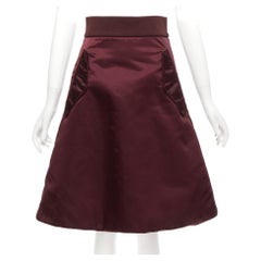 ACNE STUDIOS 2015 Pag Bomber plum purple nylon padded A-line skirt FR34 XS