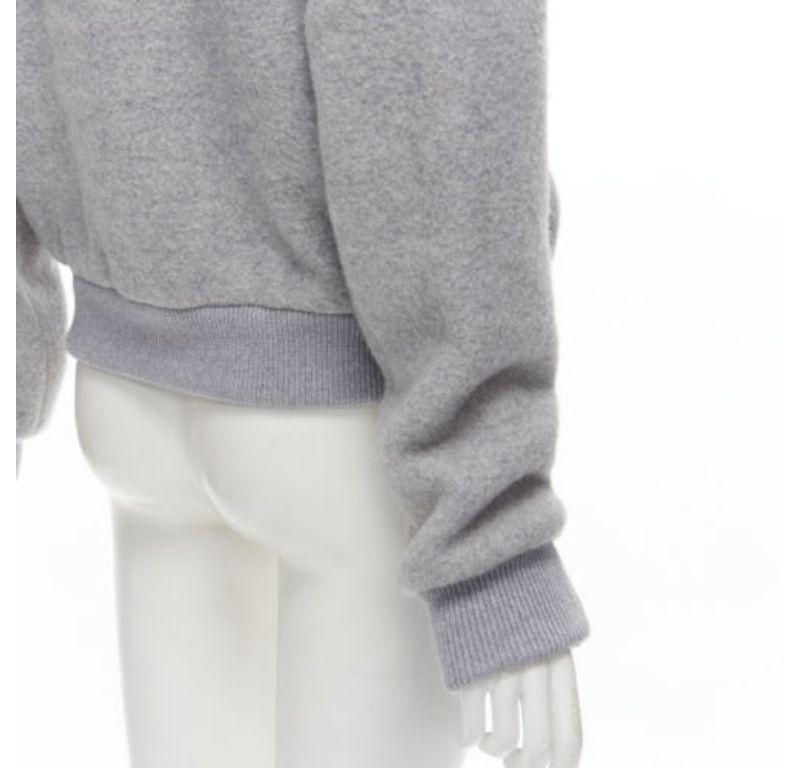 ACNE STUDIOS 2016 Azura Blanket grey wool blend heavyweight bomber jacket FR36 S 2