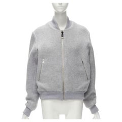 ACNE STUDIOS 2016 Azura Decken graue schwere Bomberjacke aus Wollmischung FR36 S