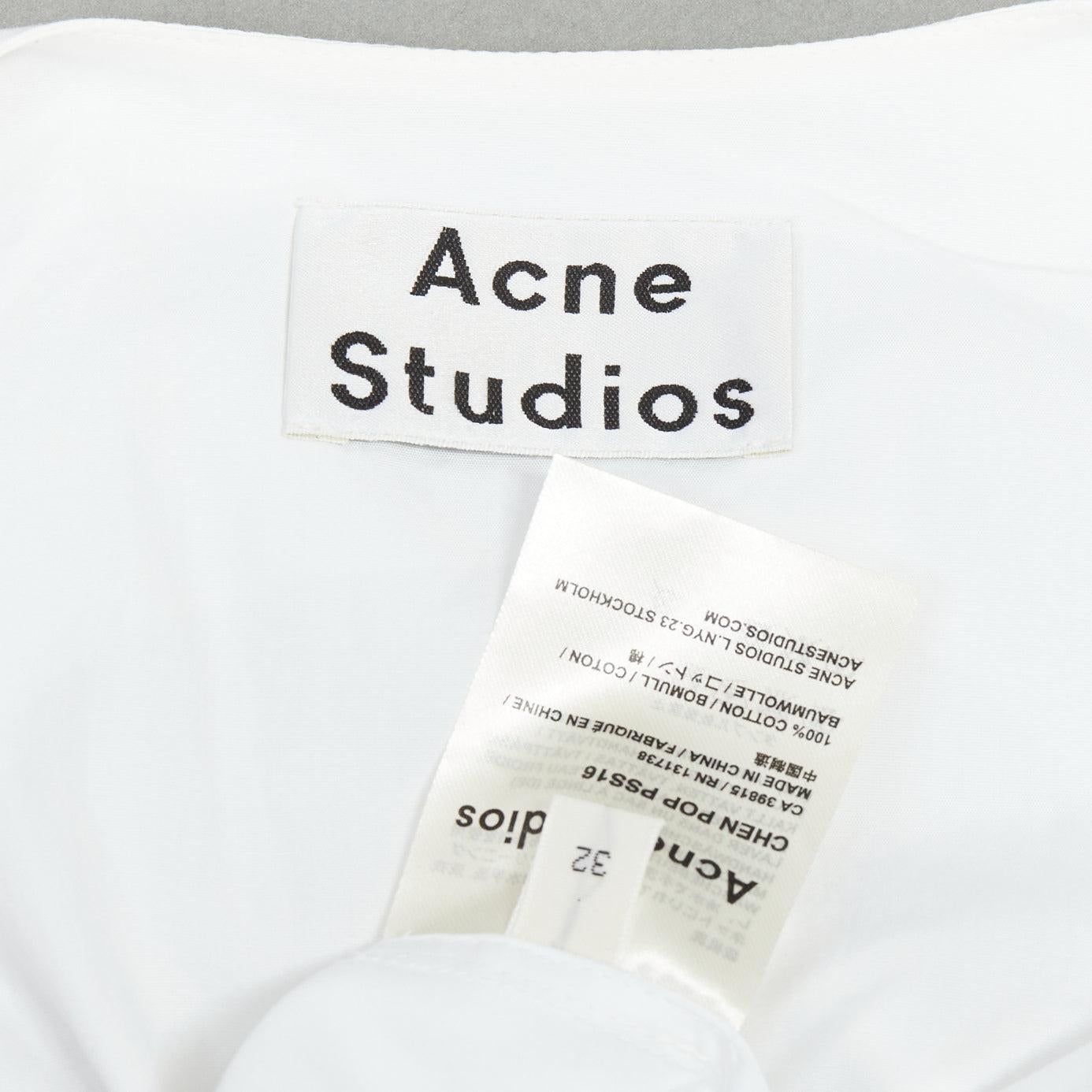 ACNE STUDIOS 2016 Chen Poplin argenté boucle beige ceinture utilitaire FR32 XXS en vente 3