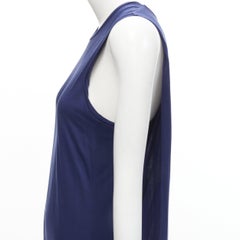 ACNE STUDIOS 2016 Ormanda Tencel navy cape illusion layered tank dress S