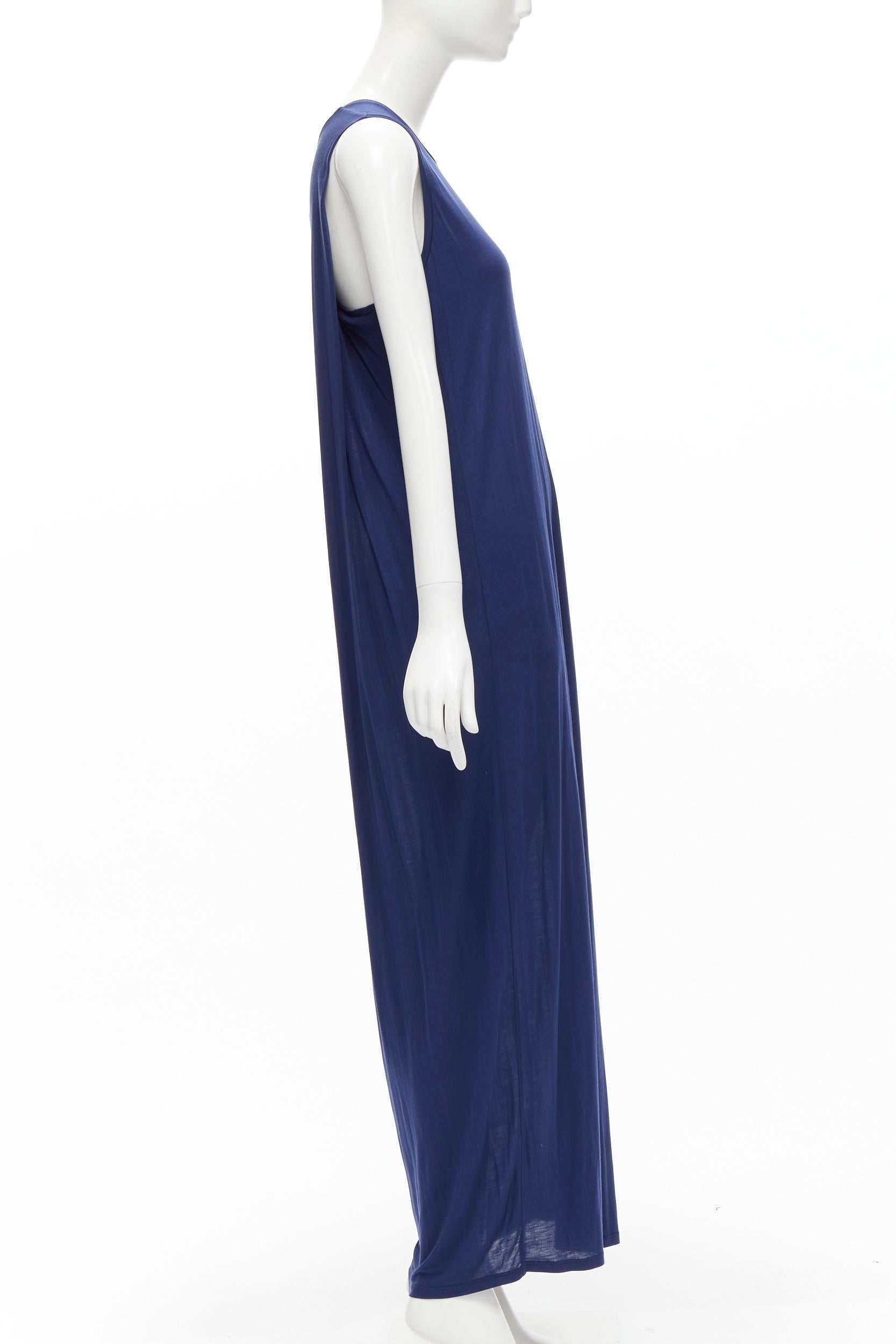 ACNE STUDIOS 2016 Ormanda Tencel Marineblaues mehrschichtiges Tankkleid mit Kapuze und Illusion im Zustand „Hervorragend“ im Angebot in Hong Kong, NT