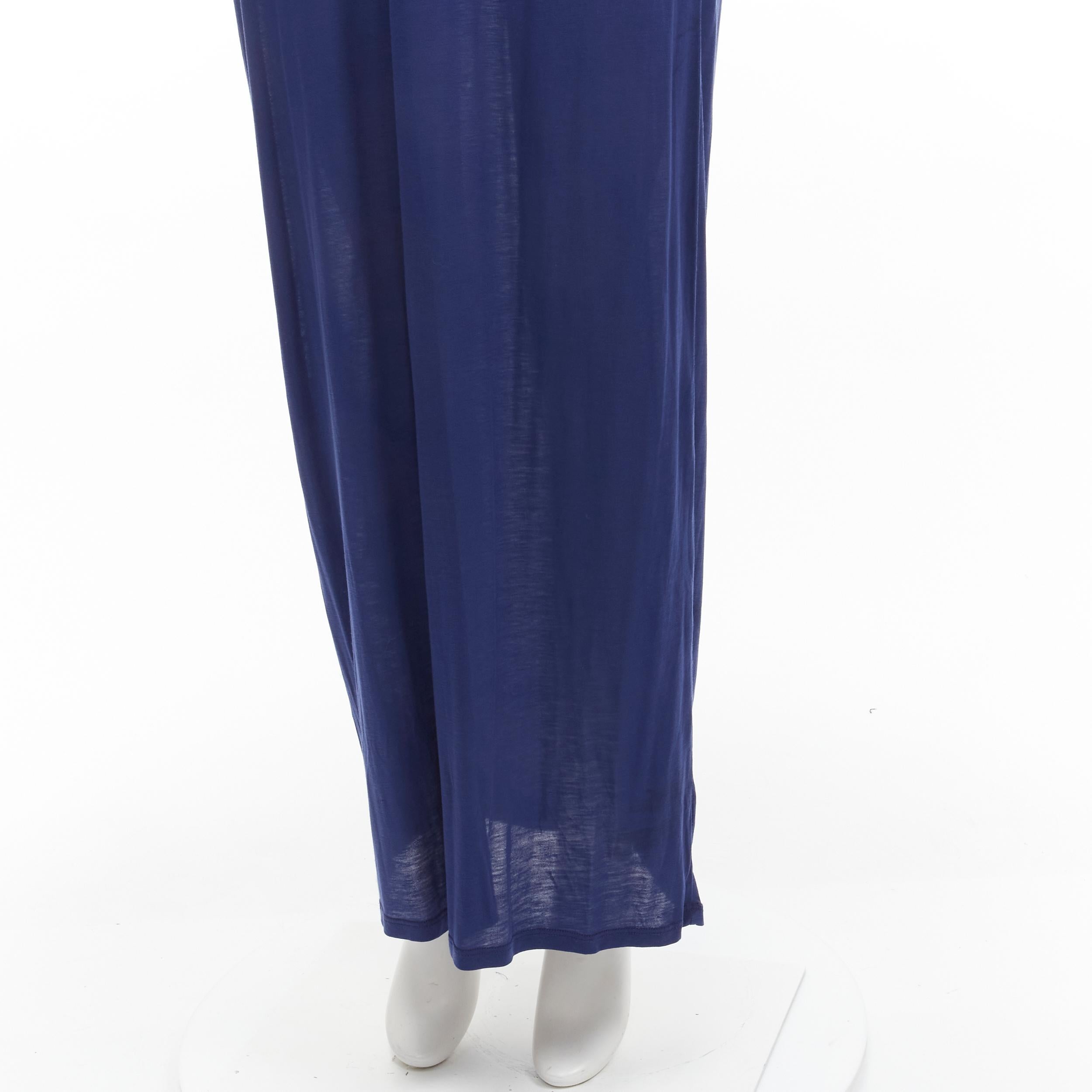 ACNE STUDIOS 2016 Ormanda Tencel Marineblaues mehrschichtiges Tankkleid mit Kapuze und Illusion im Angebot 3