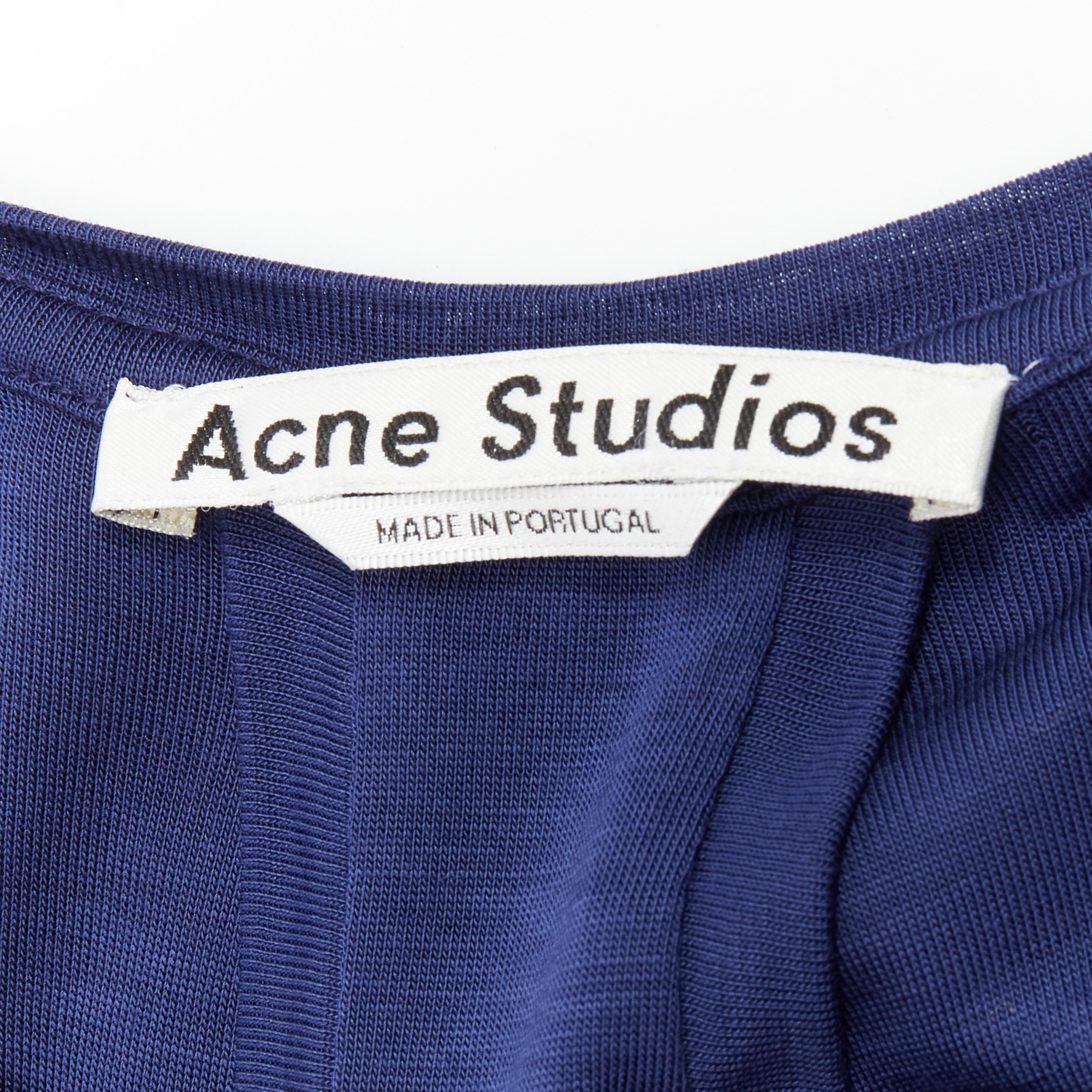 ACNE STUDIOS 2016 Ormanda Tencel Marineblaues mehrschichtiges Tankkleid mit Kapuze und Illusion im Angebot 4