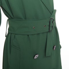 ACNE STUDIOS 2018 Lucie TW green twill belted maxi trench coat FR38 M