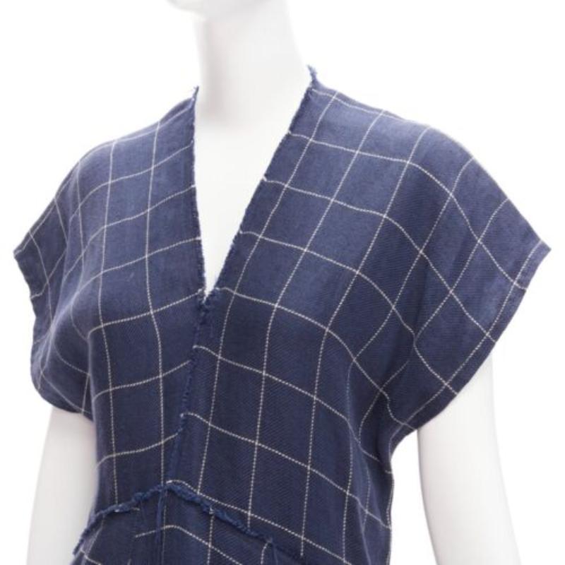 ACNE STUDIOS 2018 navy white linen windowpane bias cut raw edge dress FR34 XS
Reference: JACG/A00144
Brand: Acne Studios
Collection: SS 2018
Material: Linen
Color: Navy
Pattern: Plaid
Closure: Slip On
Made in: Italy

CONDITION:
Condition: Good, this