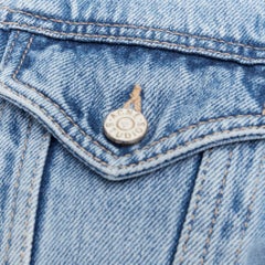 ACNE STUDIOS 2022 Tag LT Vintage blue denim washed Trompe Loeil jacket FR36 S