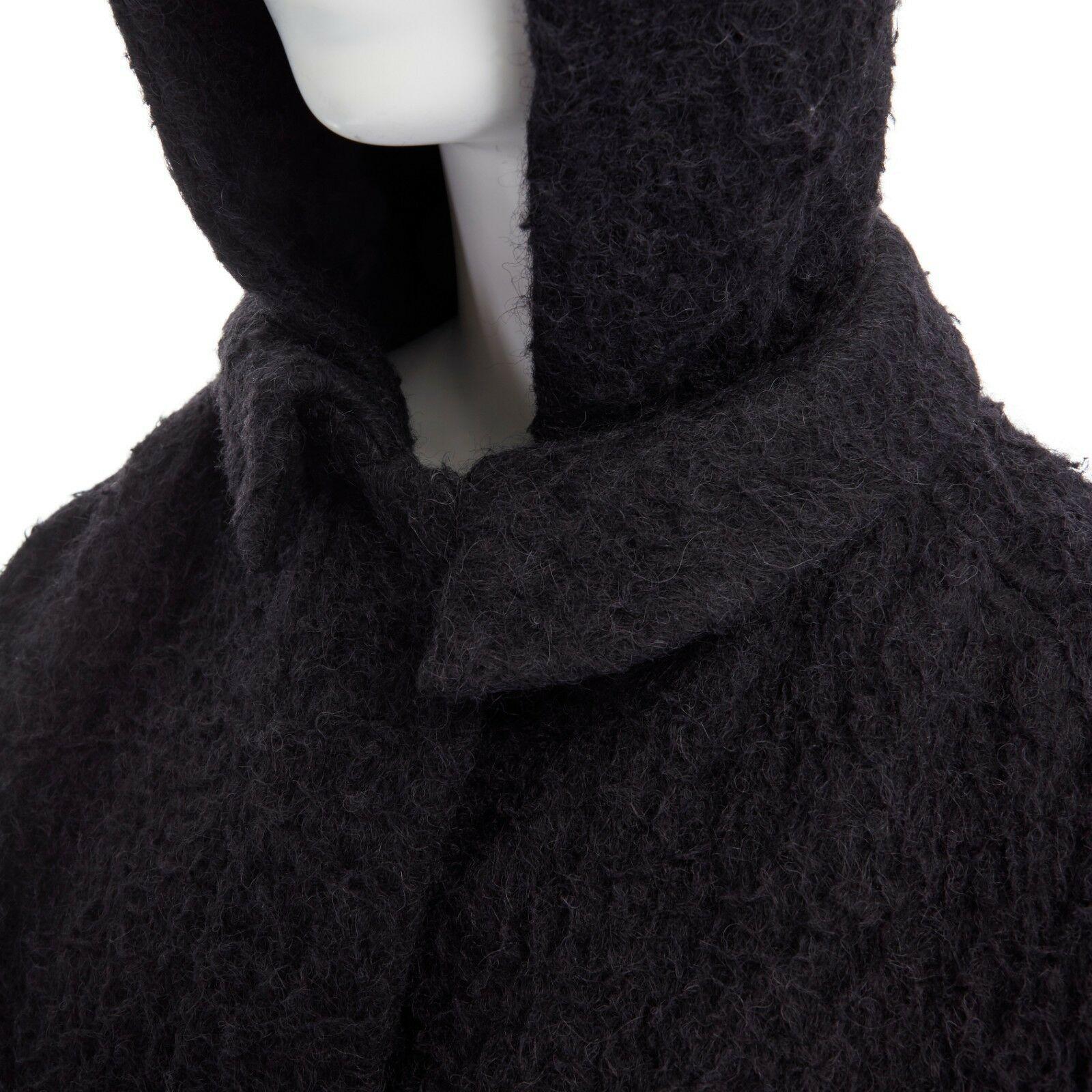 ACNE STUDIOS AW11 Sylvia black wool blend belted voluminous oversized coat FR34S 3