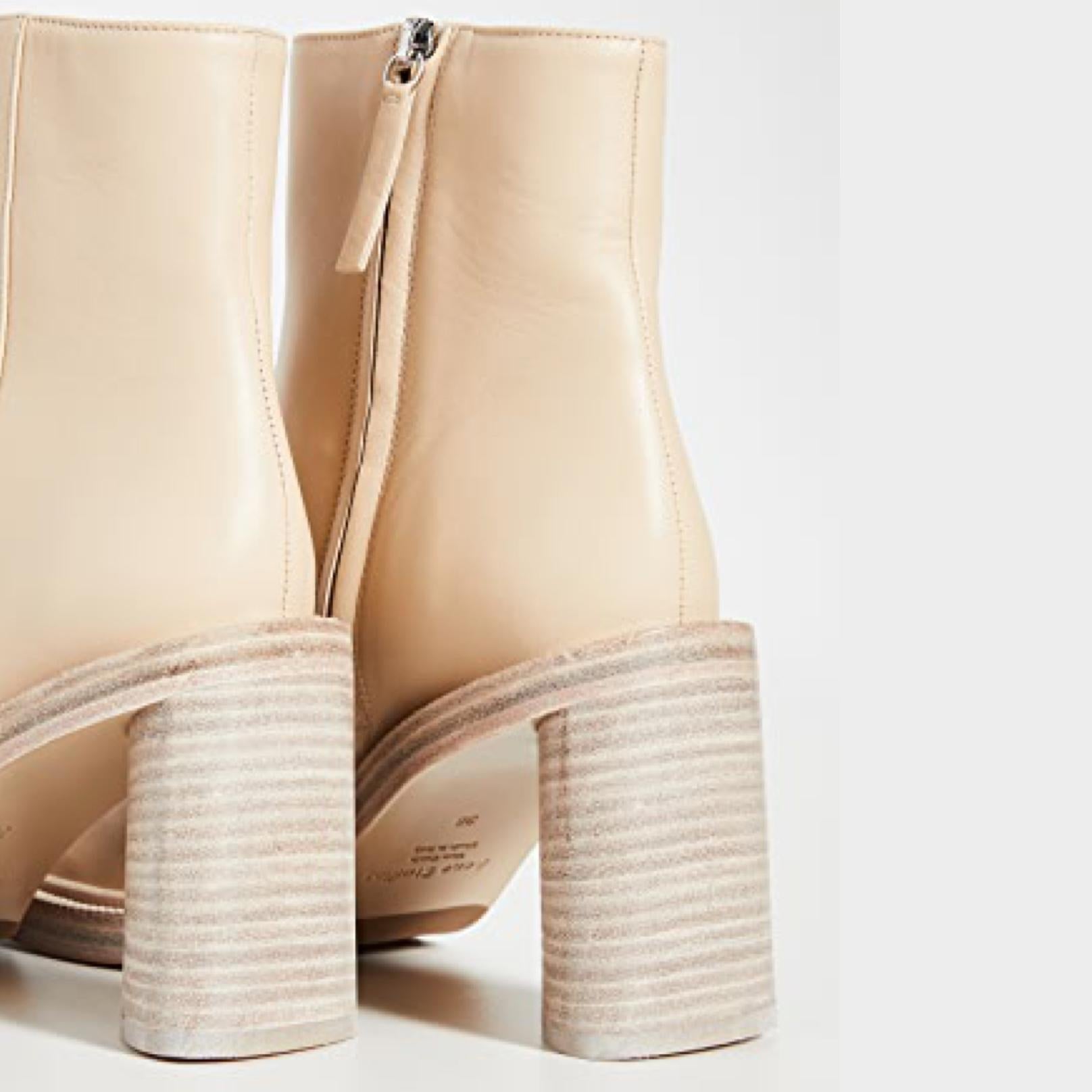 beige leather boots