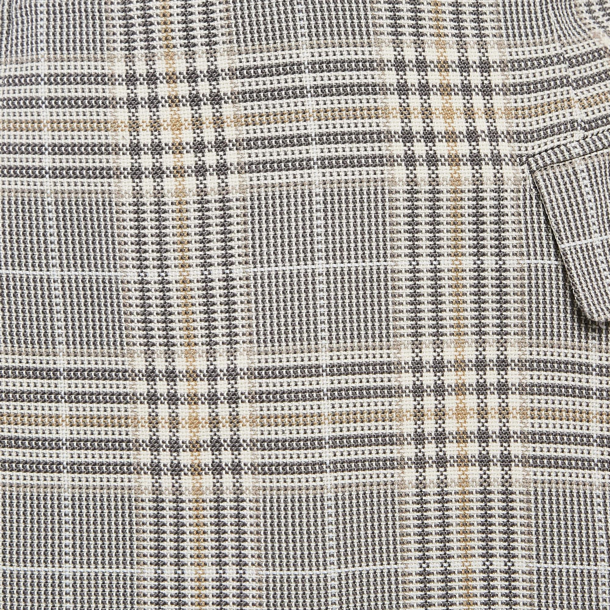Acne Studios Mini falda envolvente de algodón a cuadros beige S Beige en venta