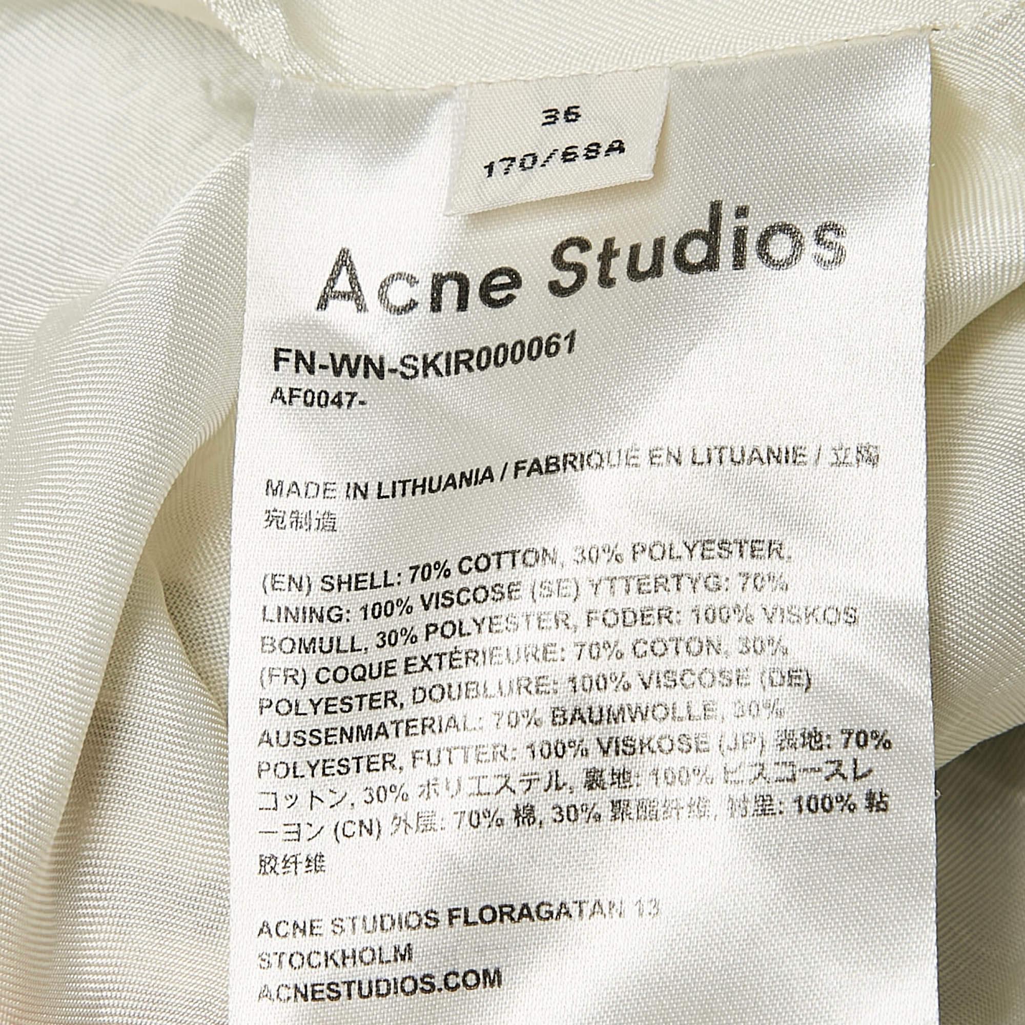 De las mujeres Acne Studios Mini falda envolvente de algodón a cuadros beige S en venta