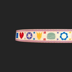 Acne Studios Belt - Coated Canvas + Multicolored Emoji Weave - NEW