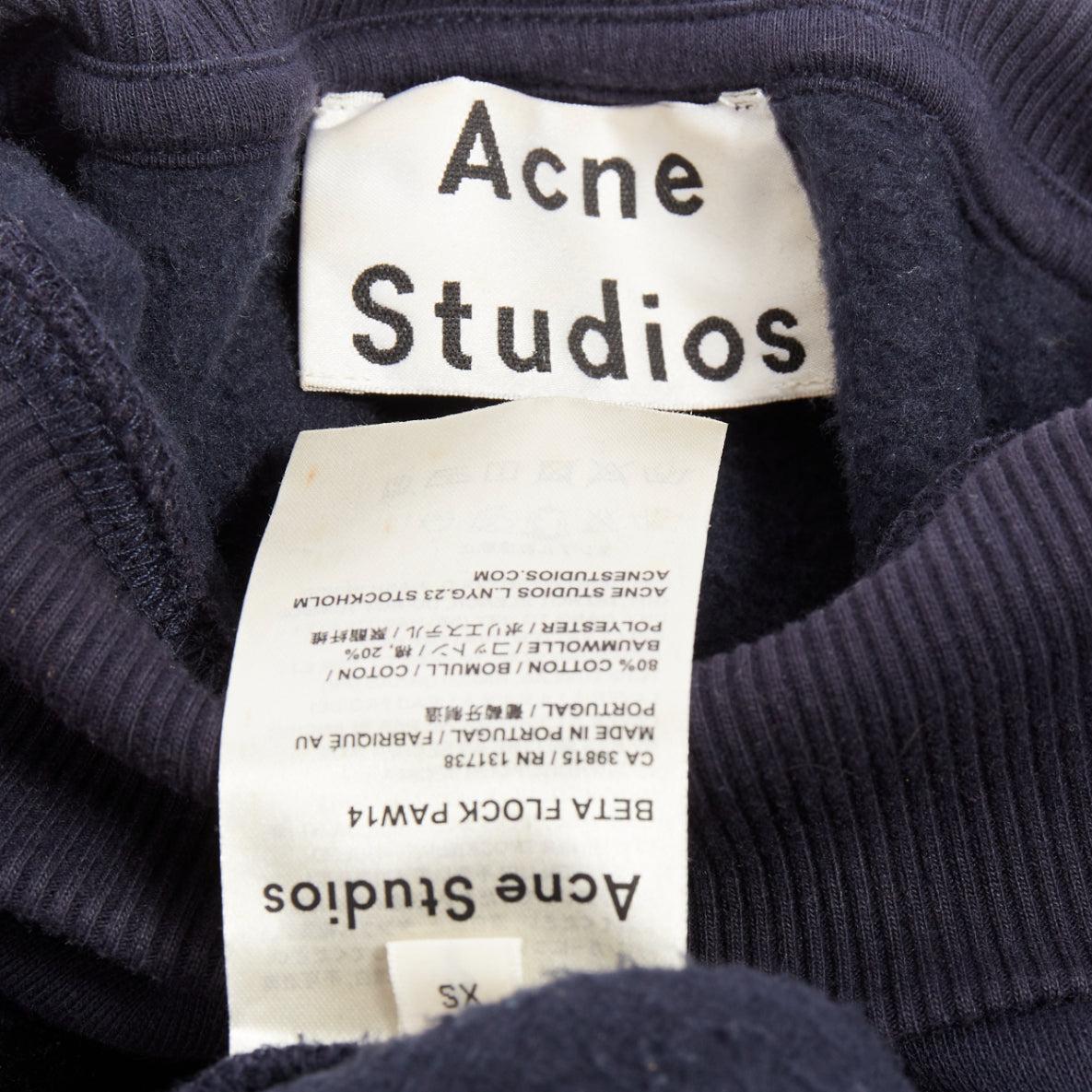 Studio A Beta Double Flock, maglione con logo stampato in blu XS in vendita 3