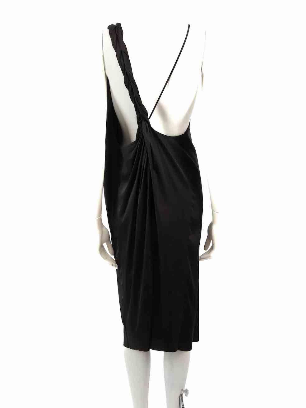 Acne Studios Black Braided Strap Dress Size M In Good Condition For Sale In London, GB