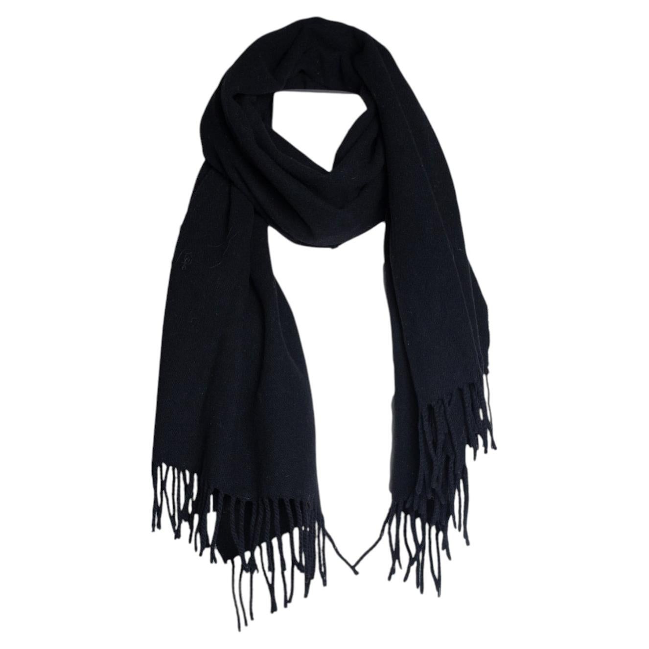 Studio A, Sciarpa con frange nere in vendita