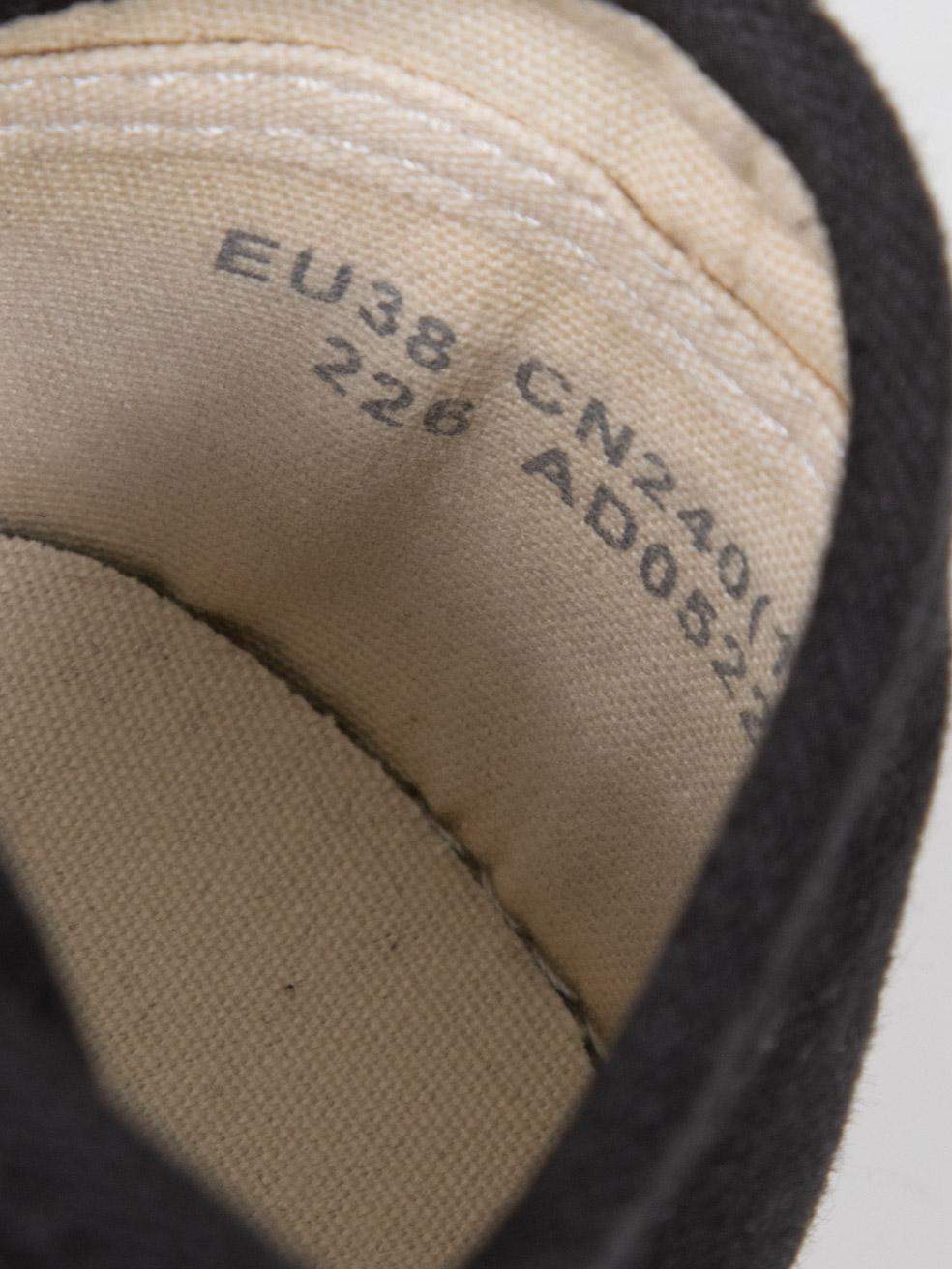 Acne Studios Zapatillas negras con puntera de encaje y puntera redonda talla IT 38 en venta 1